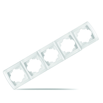 UNIVersal "Маргарита" Рамка Бел 5-ти местная горизонтальная 1084