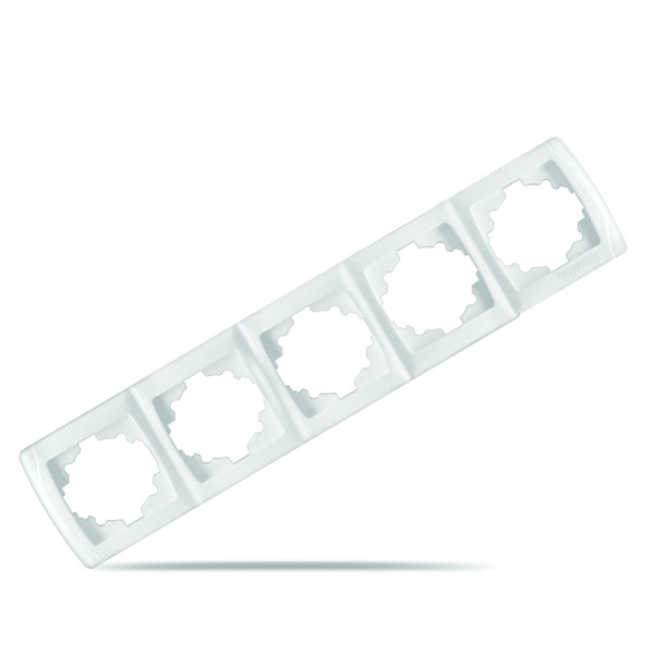 UNIVersal "Маргарита" Рамка Бел 5-ти местная горизонтальная 1084