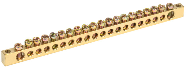 IEK Шина PEN земля-ноль 6х9мм 20/2 (20групп/креп по краям)