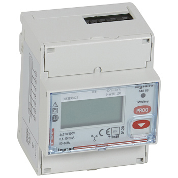 Legrand EMDX3 Трёхфазный счётчик сертификат MID 63А 4 мод выход RS 485 и импульсный 004683