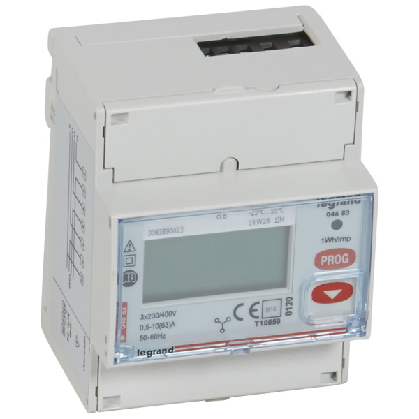 Legrand EMDX3 Трёхфазный счётчик сертификат MID 63А 4 мод выход RS 485 и импульсный 004683