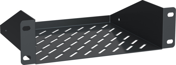 ITK Конс. полка 1U глуб. 200мм для шкафа 10" LINEA WS черная RS05-200P-LWS
