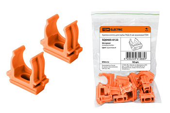TDM Крепеж-клипса для трубы ПНД 25 мм (10 шт.) оранжевая SQ0405-0123