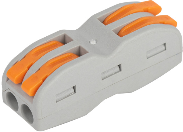 ЭРА Клемма ЭРА СМК серия 422 проходная 2 плюса с рычагом 0.08-4мм2 упаковка 50 шт