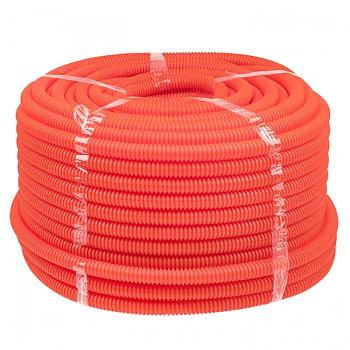 EKF PROxima Труба гофр. ПНД Plast с зондом d20мм (100м.) оранжевая