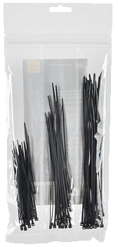 IEK Набор хомутов 2,5х100; 2,5х150; 2,5х200 чер. (75шт/упак)