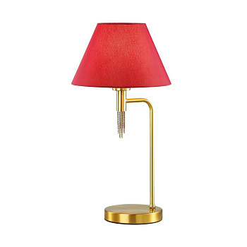 Lumion 4514/1T NEOCLASSI LN21 121 античная латунь, красный Настольная лампа E27 60W 220V VANESSA