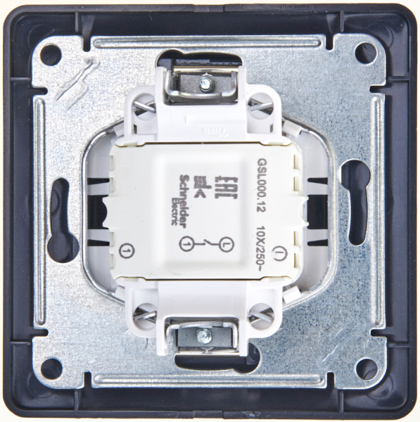 Купить Systeme Electric Glossa Шоколад Выключатель 1-клавишный, сх.1, 10АХ (в сборе)