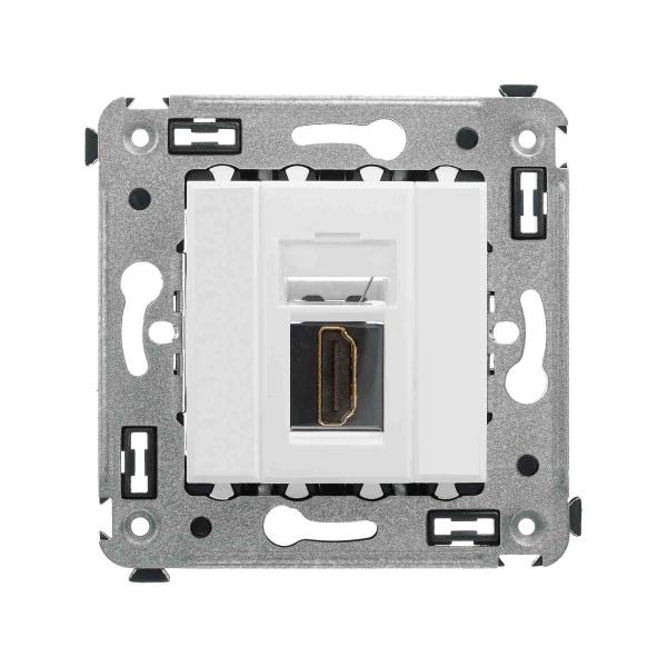 DKC HDMI розетка одинарная в стену, тип А-А, "Avanti", "Белое облако"