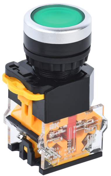 IEK Кнопка D8-11 d=22мм 1з+1р зеленая