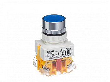 Dekraft Выключатель кноп. с фикс. ABF D22 син.220В ВK-22