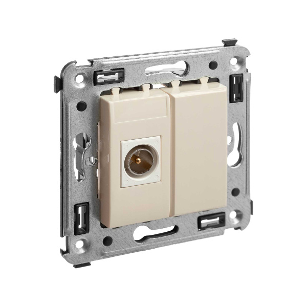 Купить DKC Розетка TV одиночная в стену, "Avanti", "Ванильная дымка"