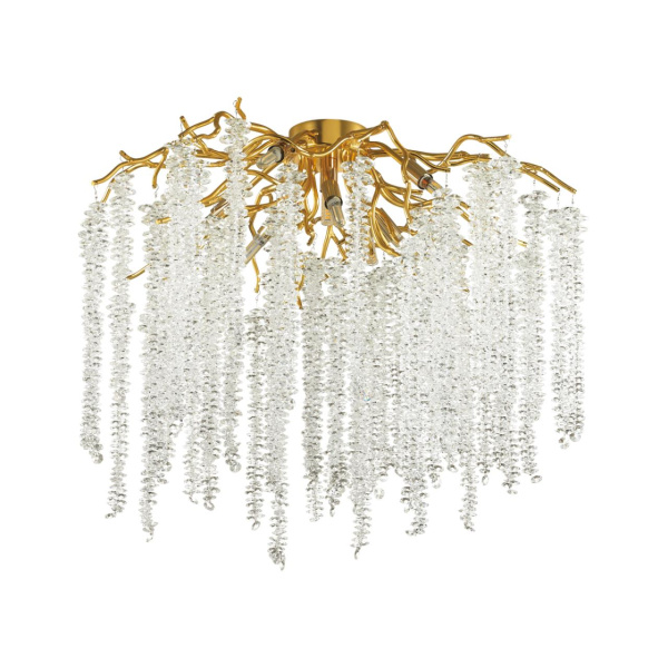Odeon Light 5005/8C HALL ODL23 487 золотой/прозрачный металл/хрусталь Люстра потолочная G9 8*40W BANCHE