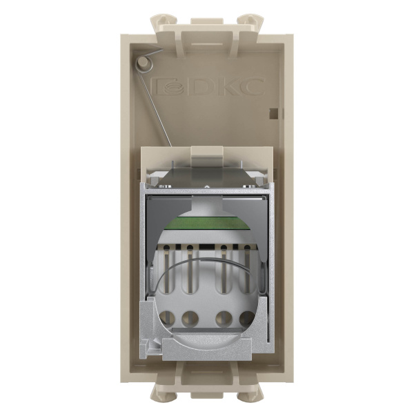 Купить DKC Компьютерная розетка RJ-45 модульная, кат.5е экранированная, "Avanti","Ванильная дымка", 1 модуль