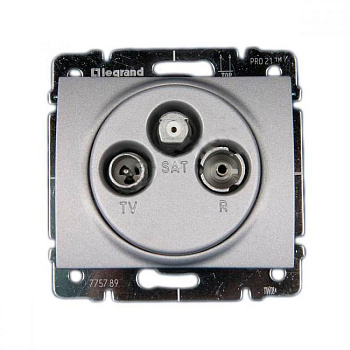 Legrand DIY Galea Life Алюминий Розетка TV-FM-SAT 1,5 dB 696848