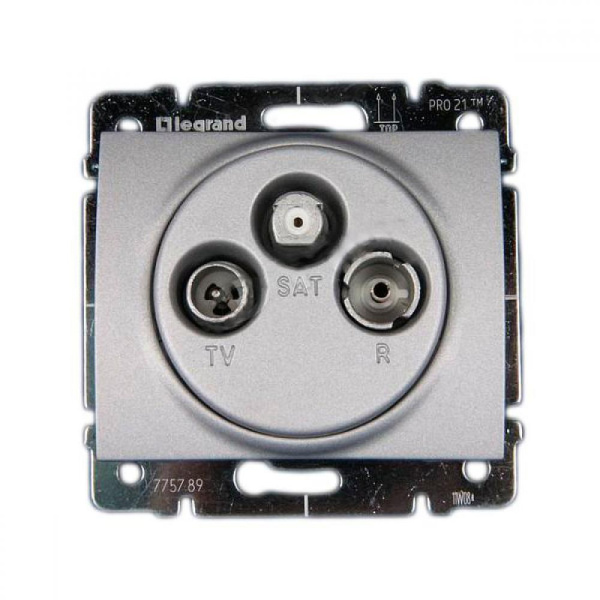 Legrand DIY Galea Life Алюминий Розетка TV-FM-SAT 1,5 dB 696848