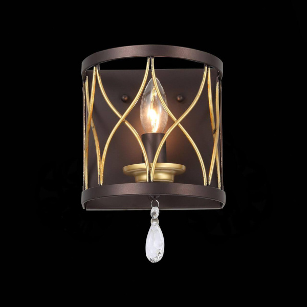 Купить ST LUCE SL789.421.01 Бра  Темный кофе, Золото/Темный кофе, Золото, Прозрачный E14 1*60W