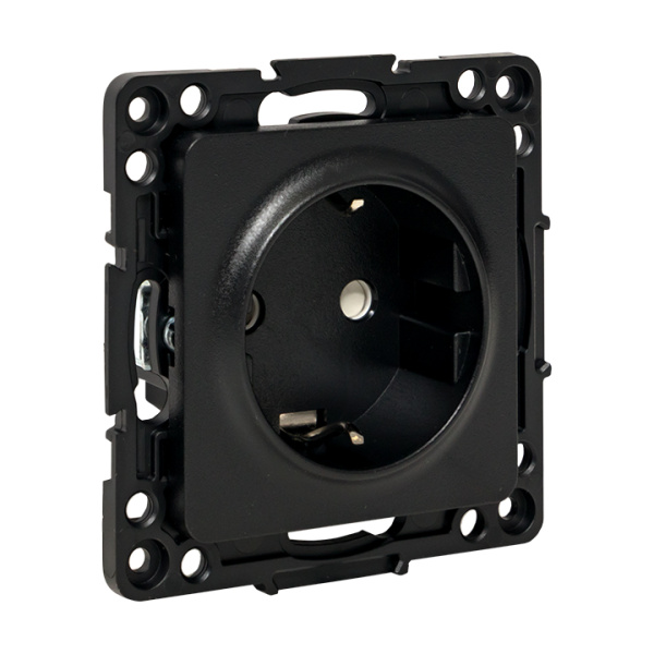 Купить EKF PROxima Стокгольм Черный Розетка с/з, со шторками, 16А ,винт.клеммы