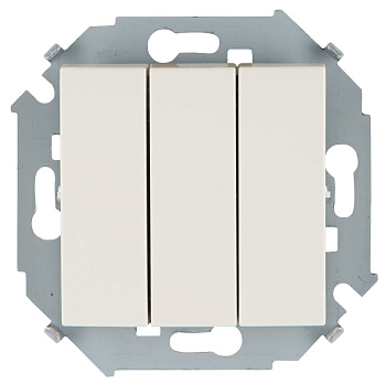 Simon 15 Бежевый Выключатель 3-клавишный, 10А, 250В, винт.зажим 1591391-031