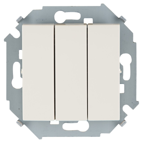 Simon 15 Бежевый Выключатель 3-клавишный, 10А, 250В, винт.зажим 1591391-031