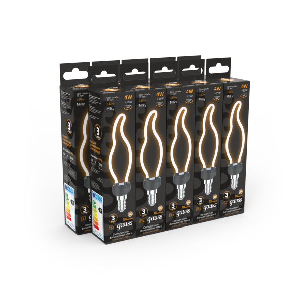 Купить Gauss Лампа Filament Artline CT35 4W 330lm 2700К Е14 milky LED 1000801104