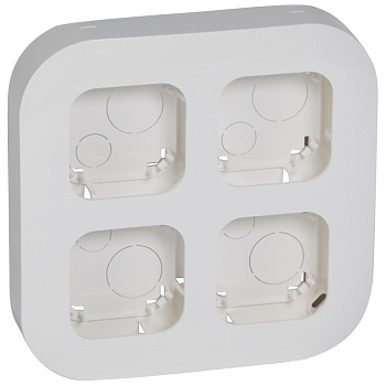 Legrand Quteo Белый 4 поста Рамка для наружнего монтажа 782294