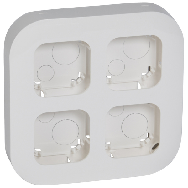 Legrand Quteo Белый 4 поста Рамка для наружнего монтажа 782294