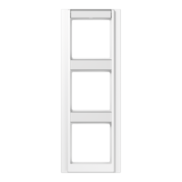 JUNG A 500 Белая Рамка 3-ая с шильдиком вертикальная A583NAWW