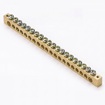 EKF PROxima Шина PEN "ноль-земля" (8х12мм) 20 отверстий латунь крепеж по краям