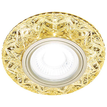 Ambrella Встраиваемый точечный светильник со светодиодной лентой S299 CH/W хром/прозрачный хрусталь/MR16+3W(LED WARM)