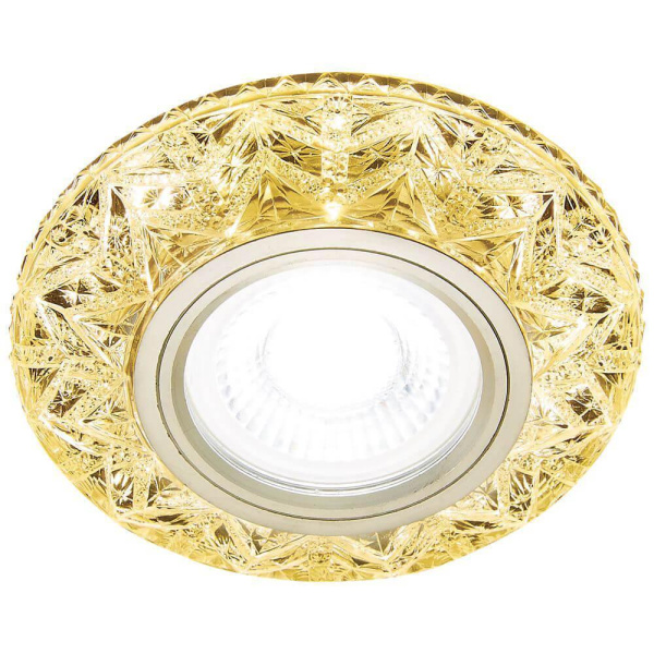 Ambrella Встраиваемый точечный светильник со светодиодной лентой S299 CH/W хром/прозрачный хрусталь/MR16+3W(LED WARM)