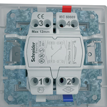 SE Sedna Алюминий Переключатель 1-клавишный 10А (сх.6) SDN0400160