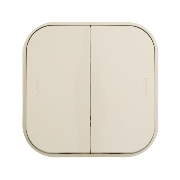 Купить Legrand Quteo Бежевый Переключатель 2-клавишный 10А 782236