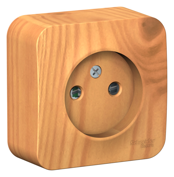 Купить Systeme Electric Blanca наруж Ясень Розетка б/з со шторками 16А, 250В, изолир. пластина