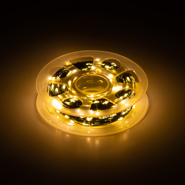 ЭРА Светодиодная новогодняя гирлянда ENIN-500G Нить теплый свет 50 м 500 microLED IP44 220В