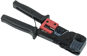 IEK Инструмент для обжима телекоммуникационных разъемов EKикационных разъемов RJ-45/12/11 TM1-B10V