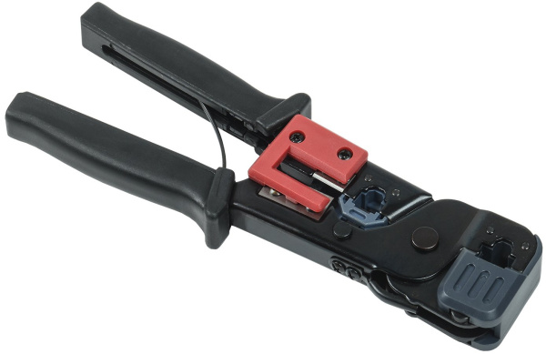 IEK Инструмент для обжима телекоммуникационных разъемов EKикационных разъемов RJ-45/12/11 TM1-B10V