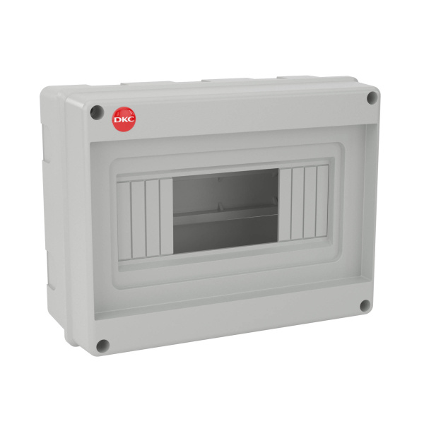 DKC Щиток настенный, ral 7035, без крышки, 8мод.