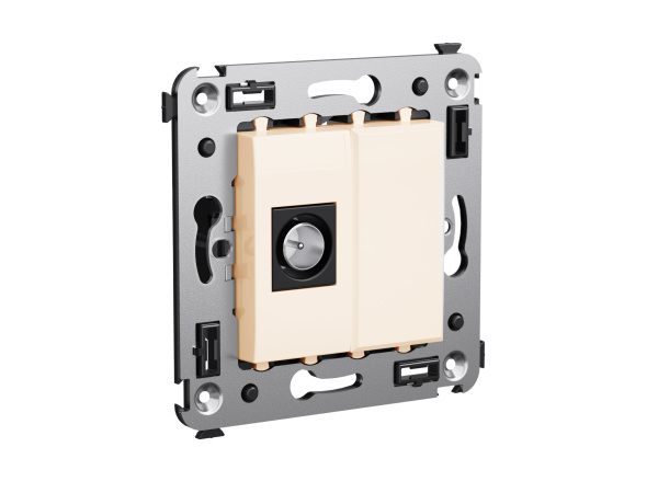 Купить DKC Розетка TV одиночная в стену, "Avanti", "Ванильная дымка"