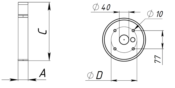 TERES MINI G2 10W 830 RAL9005