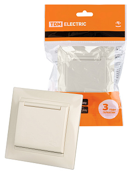 TDM Розетка 2П+З 16А 250В IP44 с крышкой сл. кость "Лама" SQ1815-0126