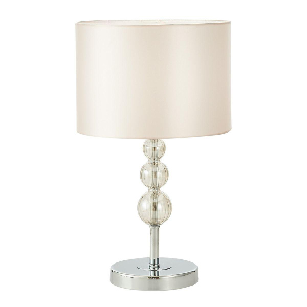 Evoluce SLE105704-01 Настольная лампа Хром/Светло-бежевый E14 1*40W