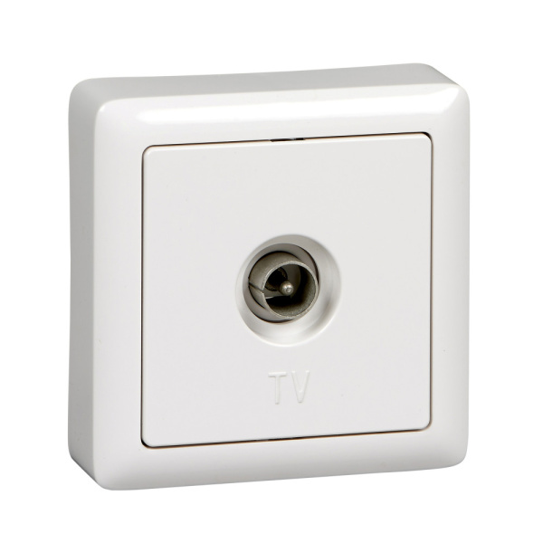 Купить Systeme Electric Wessen ХИТ наруж Бел Розетка телевизионная оконечная