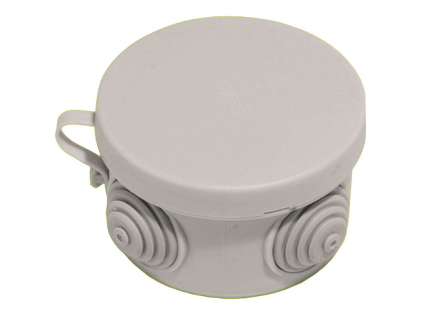 Hegel Коробка разветвительная д/откр монтажа с 4 мембранными вводами, внутр разм 65x40 мм, круг, IP55 КР2601