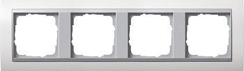 Gira Event Бел.глянц./Алюминий Рамка 4-ая 0214806