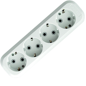 UNIVersal Колодка 4 гн. с/з AБС-пластик E304