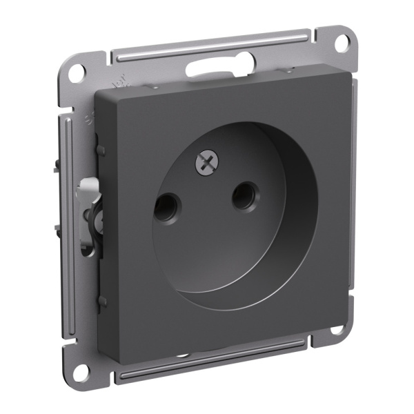 Systeme Electric AtlasDesign Базальт Розетка б/з без шторок, 16А, механизм