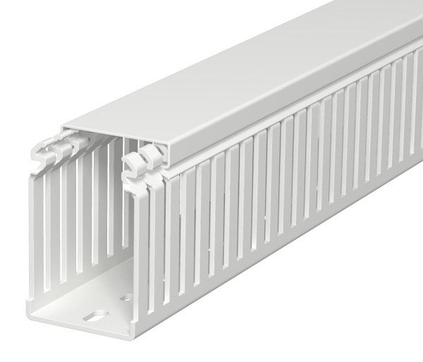 OBO Bettermann Кабель-канал перфорированный распределительный LKVH N 75x50x2000 мм светло-серый RAL7035 6178556