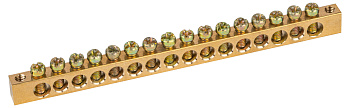 ЭРА Шина ЭРА NO-122-07 PEN земля-ноль 6х9мм 16/2 латунная с креплениями по краям