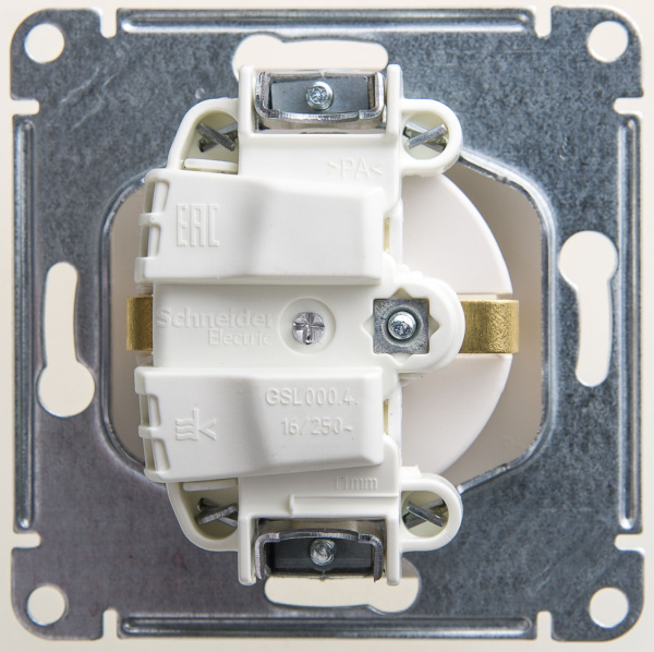 Купить Systeme Electric Glossa Перламутр Розетка с/з, 16А